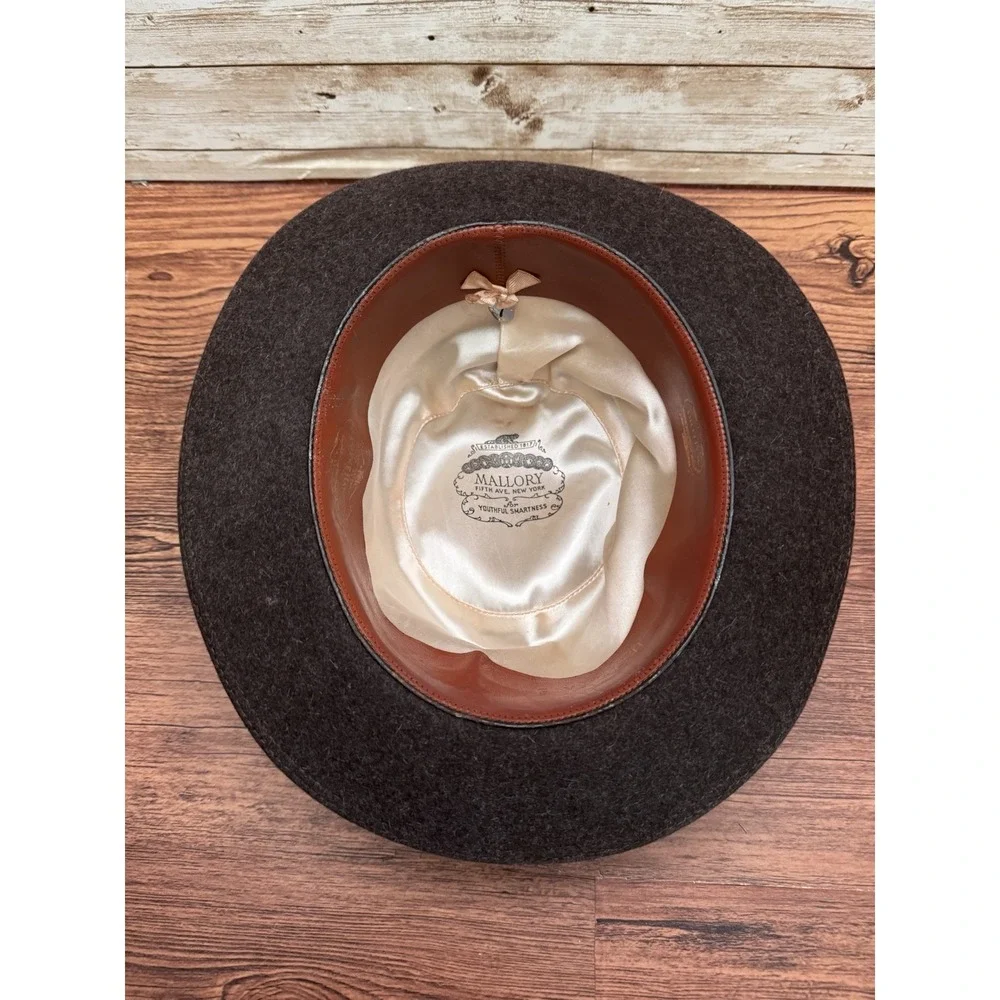 VTG Mallory Wool Fedora Hat with Decorative Rope Band Western Style‎